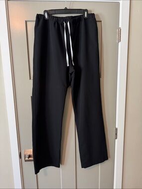 Figs Men's Black Joggers with White Drawcord